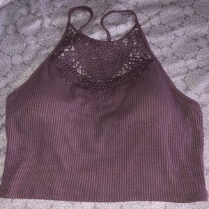 Purple crop top